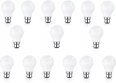 Dhija 9 W Basic Round B22 LED Bulb(White, Pack of 15)