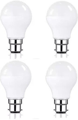 Dhija 9 W Basic Round B22 LED Bulb(White, Pack of 4)