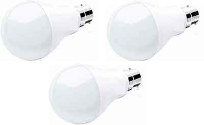 Dhija 9 W Basic Round B22 LED Bulb(White, Pack of 3)