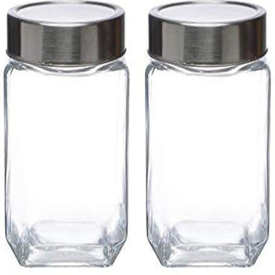 Flipkart SmartBuy Glass Utility Container  - 1200 ml(Pack of 2, Blue)