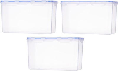 N H Enterprise Plastic Utility Container  - 6070 ml(Pack of 3, White)
