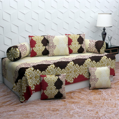 maa jagdamba enterprises Cotton Floral Diwan Set(Multicolor)