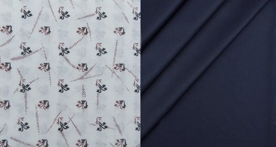 Pri & Su CottLinns Cotton Linen Floral Print Shirt & Trouser Fabric