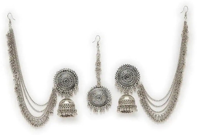 DECOLOGY Brass Black Jewellery Set(Pack of 1)