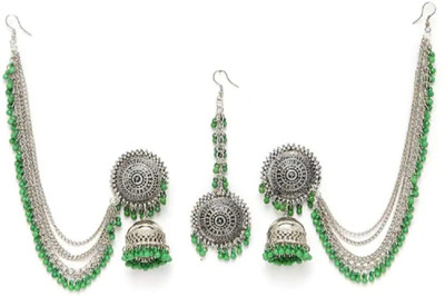 DECOLOGY Brass Black Jewellery Set(Pack of 1)