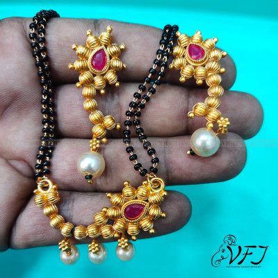 VIGHNAHARTA Alloy Gold-plated Gold Jewellery Set(Pack of 1)