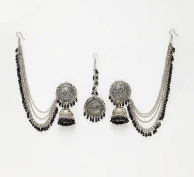 DECOLOGY Brass Black Jewellery Set(Pack of 1)