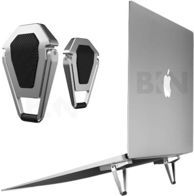 BKN Mini Premium Metal Folding Portable Laptop Stand Non-Slip Base Tabletop Risers for 10-17 Inch Laptop &amp; Keyboard &amp; Tablet - 2PCS Laptop Stand