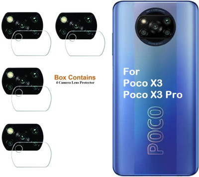 ISAAK Back Camera Lens Glass Protector for POCO X3, POCO X3 Pro(Pack of: 4)