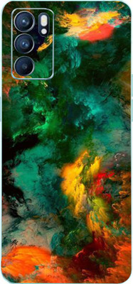 AsSkin OPPO Reno 6Pro, oppo Reno 6 Pro Mobile Skin(Ultra Super Multicolor Clouds With High Matte Finish.)