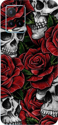 Jeeva Creation Vivo Y33 Mobile Skin(Ultra Super Rose And Skulls Skin With High Matte Finish.)