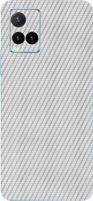 Jeeva Creation Vivo Y33 Mobile Skin(Ultra Super Silver Carbon Fiber Skin With High Matte Finish.)