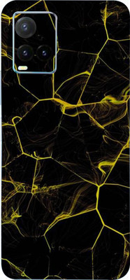 AsSkin vivo y33t Mobile Skin(Ultra Super Black Abstract Shape With High Matte Finish.,Skin)