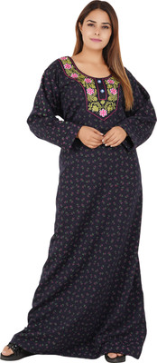 NACNO Women Nighty(Black)
