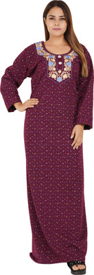 NACNO Women Nighty(Brown)