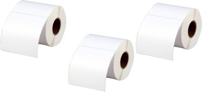 youlogic 70 mm X 70 mm, (White) Direct Thermal Barcode Labels (DT), Set of 3 Roll, 500 Labels In Roll, No Need Carbon Ribbon, Labels/Roll for Desktop Printer TSC, Zebra, Citzen, WEP, Datamax, Thosiba, Sato etc. ) ,Paper Label Stickers,1’’up (Smooth White) dt Paper Label(whiite)