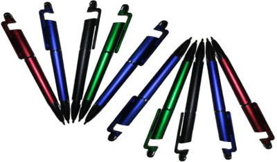 Gadget Zone Pen Stand 3 Ball Pen(Pack of 10, Ink Color - Blue)
