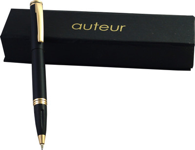 auteur 610 Black Color Magnetic Cap Executive Blue Ink With Golden Trims Packed In A Gift Box Roller Ball Pen(Ink Color - Blue)