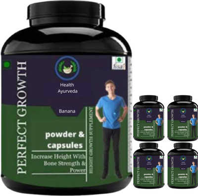 Health Ayurveda Perfect Growth Banana flavor pack of 5 BCAA(0.5 kg, Banana)