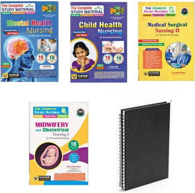 The Complete Study Material Of BSC Nursing Third Year (3rd Year) With Diary Included ,(Pack Of 5 Books)(Paperback, S. Divya for ''MENTAL HEALTH NURSING'', P. Rajani For ''CHILD HEALTH NURSING'', P.M. Prathiba For ''MEDICAL SURGICAL NURSING-2'', Mrs. A. Seeta Devi ''MIDWIFERY and OBSTETRICAL NURSING 