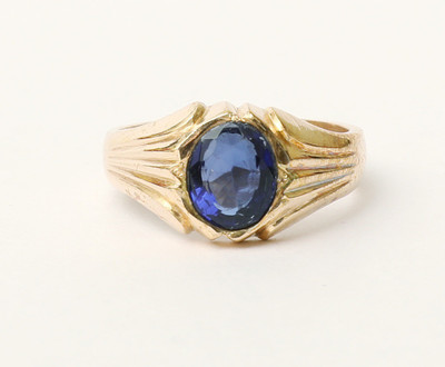 Naveen metal works Panchaloha/Impon/Five metal blue stone ring for Men and Women Alloy Sapphire Ring