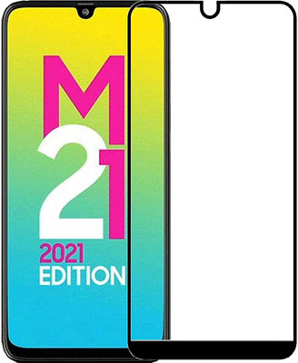 NKCASE Edge To Edge Tempered Glass for Samsung Galaxy M21 2021, Samsung Galaxy M21(Pack of 1)