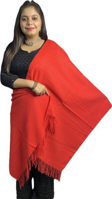 E Solutions Cashmere Solid Women Shawl(Red)