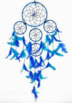 gandak blue Dream Catcher Wall Hanging for Home / Office / Shop / Car Feather Dream Catcher(21 inch, Blue)