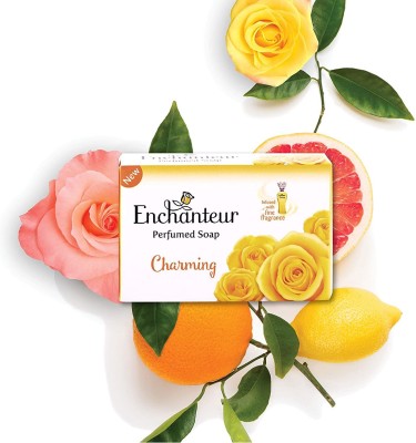 Enchanteur Charming Perfumed Soap, 90g with Roses, Muguets & Cedarwood Extracts(90 g)