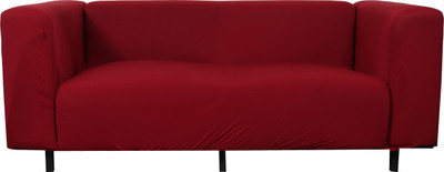 HOUSE OF QUIRK Polyester Plain 3 Seater Sofa Cover(Wine Pack of 1)
