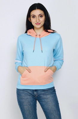 FLAMBOYANT Full Sleeve Color Block Women Sweatshirt
