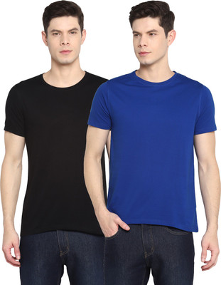 Ap'pulse Solid Men Round Neck Multicolor T-Shirt