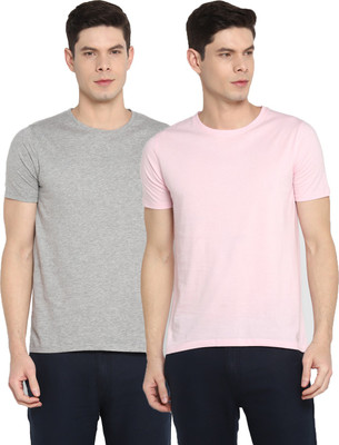 Ap'pulse Solid Men Round Neck Multicolor T-Shirt