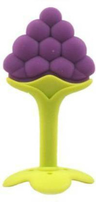 Aao je 1 Fruit Shape Soft Silicone Teethers Teether(Purple)