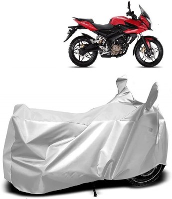 AutoKick Waterproof Two Wheeler Cover for Bajaj(Pulsar AS 150, Silver)