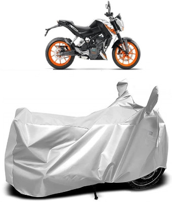 Autoprime Two Wheeler Cover for KTM(Duke 200, Silver)