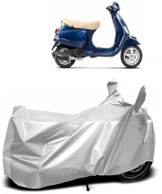 AutoKick Two Wheeler Cover for Piaggio(Vespa LX, Silver)