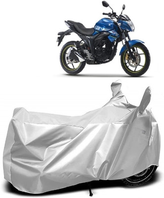 AutoKick Two Wheeler Cover for Suzuki(Gixxer, Silver)