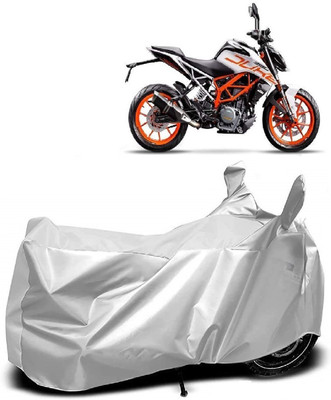 AutoKick Two Wheeler Cover for KTM(Duke 390, Silver)
