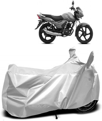 AutoKick Two Wheeler Cover for TVS(Sport, Silver)
