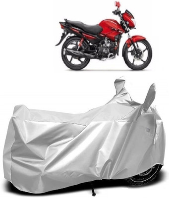 AutoKick Two Wheeler Cover for Hero(Glamour FI, Silver)