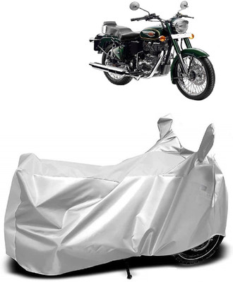 AutoKick Two Wheeler Cover for Royal Enfield(Bullet 500, Silver)