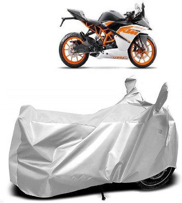 AutoKick Two Wheeler Cover for KTM(RC 200, Silver)