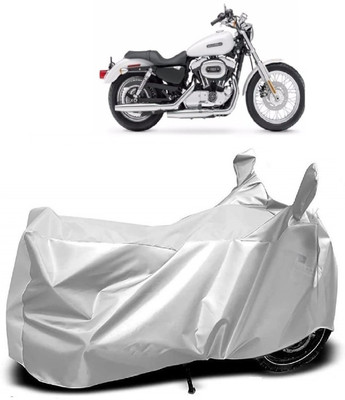 AutoKick Two Wheeler Cover for Harley Davidson(XL 1200, Silver)