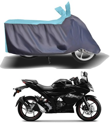 Genipap Two Wheeler Cover for Suzuki(Gixxer SF, Grey, Blue)