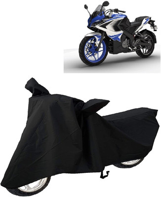 AutoKick Two Wheeler Cover for Bajaj(Pulsar RS 200, Black)