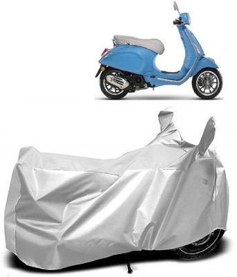 AutoKick Two Wheeler Cover for Piaggio(Vespa, Silver)