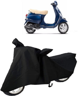 Autoprime Two Wheeler Cover for Piaggio(Vespa LX, Black)