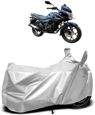 AutoKick Two Wheeler Cover for Bajaj(Discover, Silver)