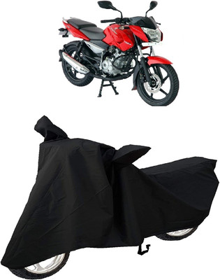 AutoKick Two Wheeler Cover for Bajaj(Pulsar 135 LS DTS-i, Black)